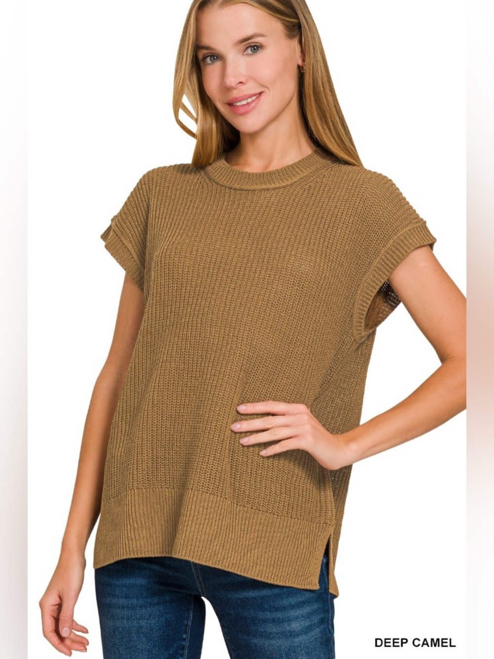 Zenana Oversized Crew Neck Sweater